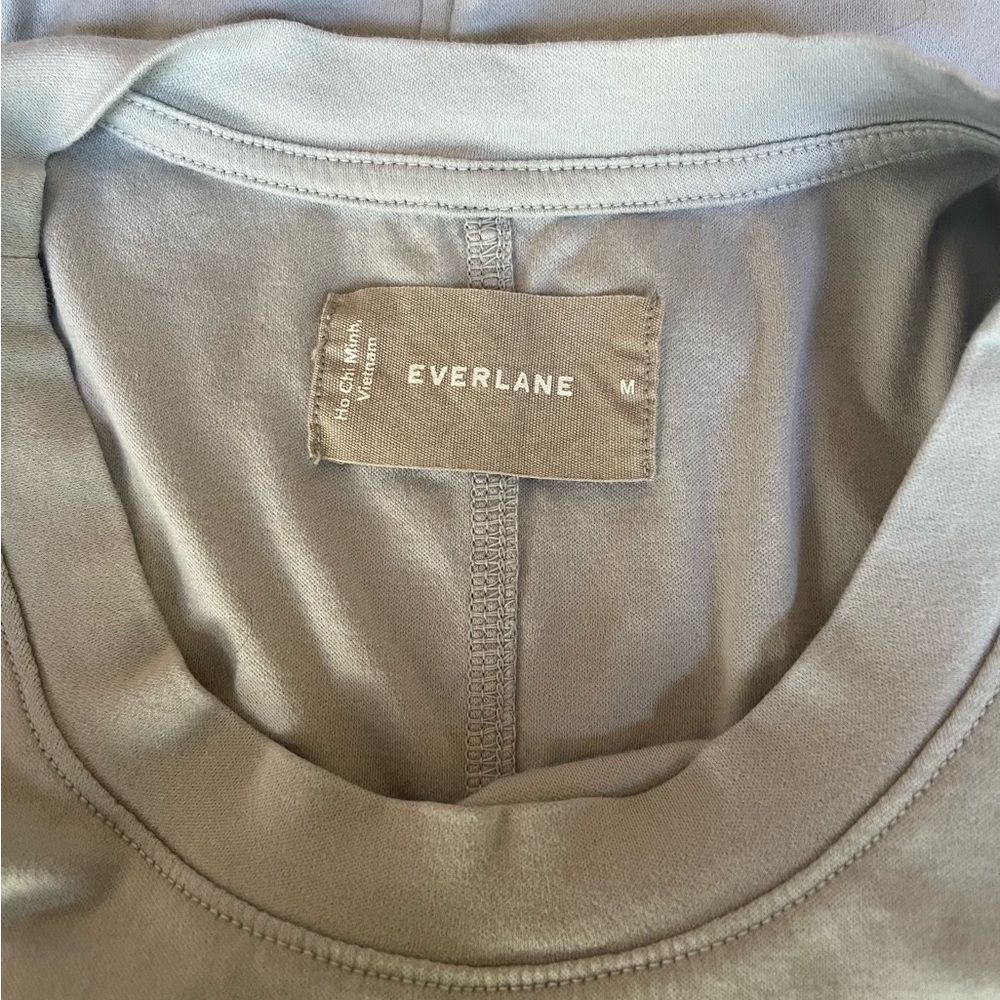 Everlane The Luxe Cotton Tie Front Tee Midi Dress Size Medium - Picture 5 of 7